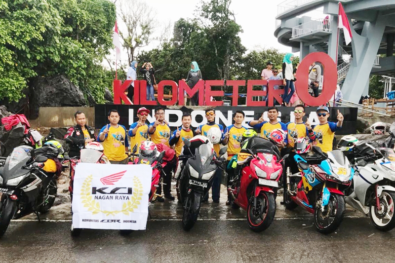 Tiga Klub Anggota AHC Tuntaskan Misi Riding To Kilometer 0 Indonesia