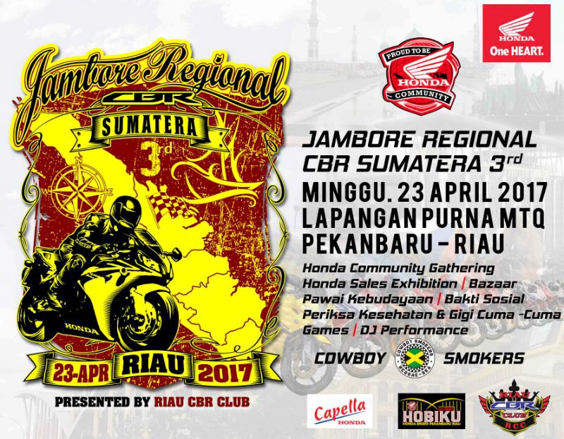 Riau CBR Club Akan Gelar Jamreg CBR Sumatera ke-3 di Pekanbaru