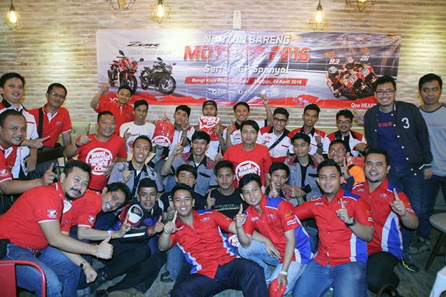 Komunitas Honda CBR Jakarta dan Tangerang Ramaikan Nobar MotoGP Seri Jerez 