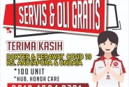 Honda Anper Servis kunjung, servis & oli gratis untuk tenaga medis.