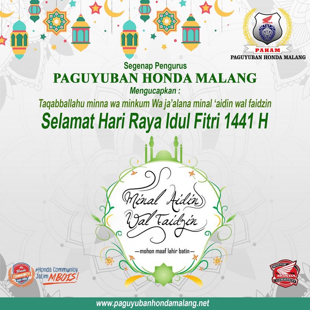 Kami Paguyuban Honda Malang Mengucapkan Selamat Hari Raya Idul Fitri 1441 hijriyah