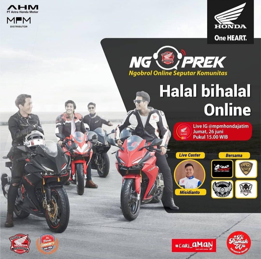 Halal Bihalal Online Klub CBR250RR  Malang Raya-Blitar Dalam Ngoprek
