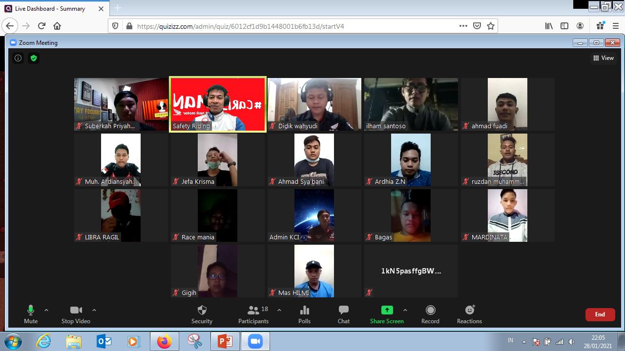 New Experience KCI Ponorogo Di Safety Riding Webinar