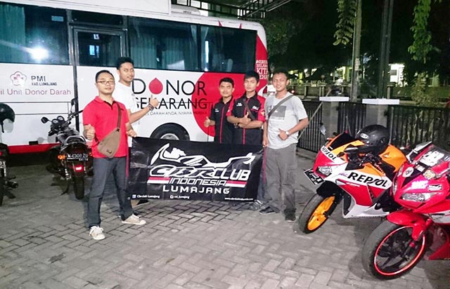 CBR Club Indonesia (CCI) Region Lumajang Support Donor Darah PMI