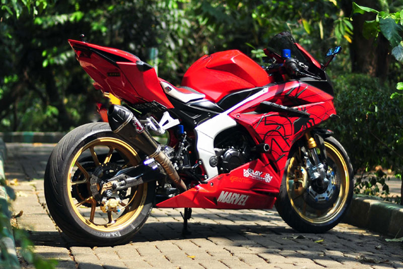 Cinta Karakter Superhero, Honda CBR250RR Adopsi Grafis Spiderman