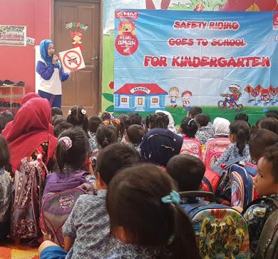 Begini Cara Honda SUMUT Edukasi Safety Riding Anak-anak TK Islam di Deli Serdang