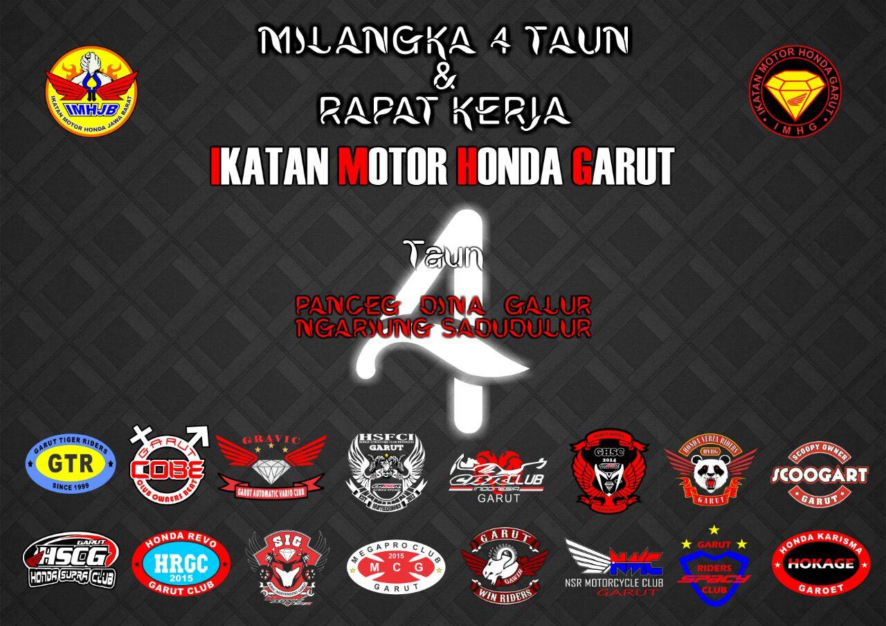 Undangan Milangkala 4 Taun dan Rapat Kerja Ikatan Motor Honda Garut