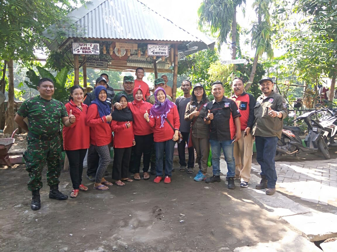 Surabaya Honda Community Kerjabakti Bareng TNI, Serunya...