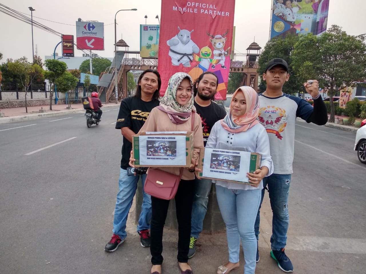 Aksi Sosial CBR Rider Owner Serang untuk Korban Gempa Lombok
